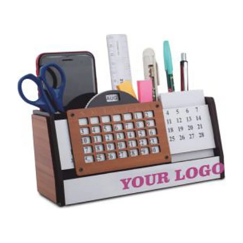 Wooden Lifetime Calendar Desk Set