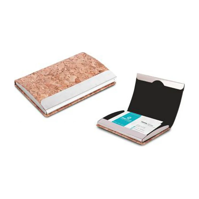 Cork Steel Card Holder