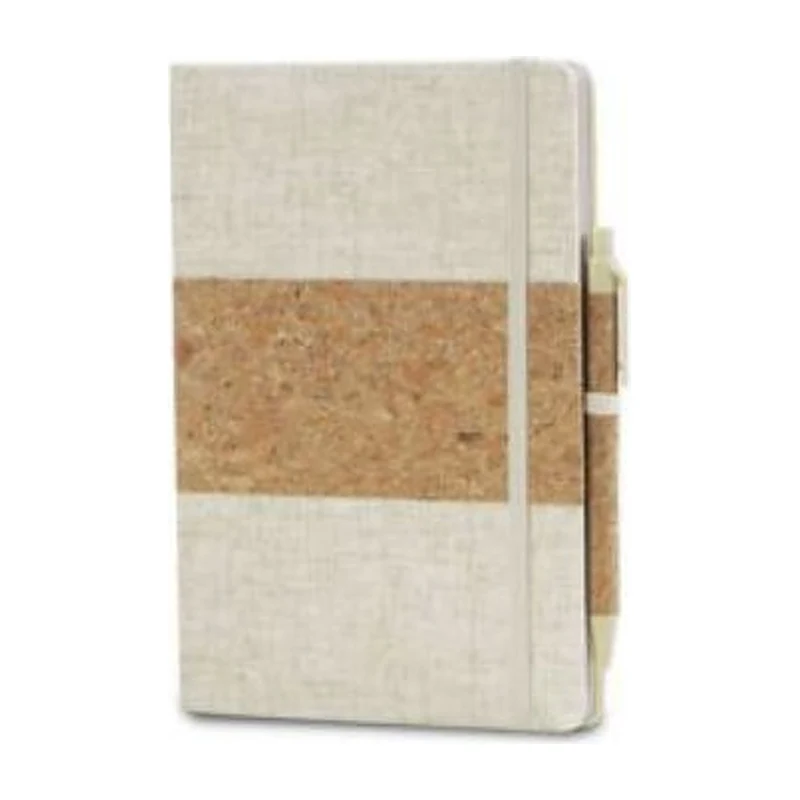 Cork Fabric Notebook & Pen