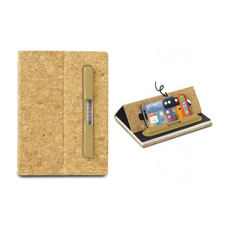 Cork Pen-Slot Notebook