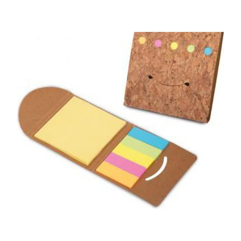 Smiley Cork Sticky Notepad