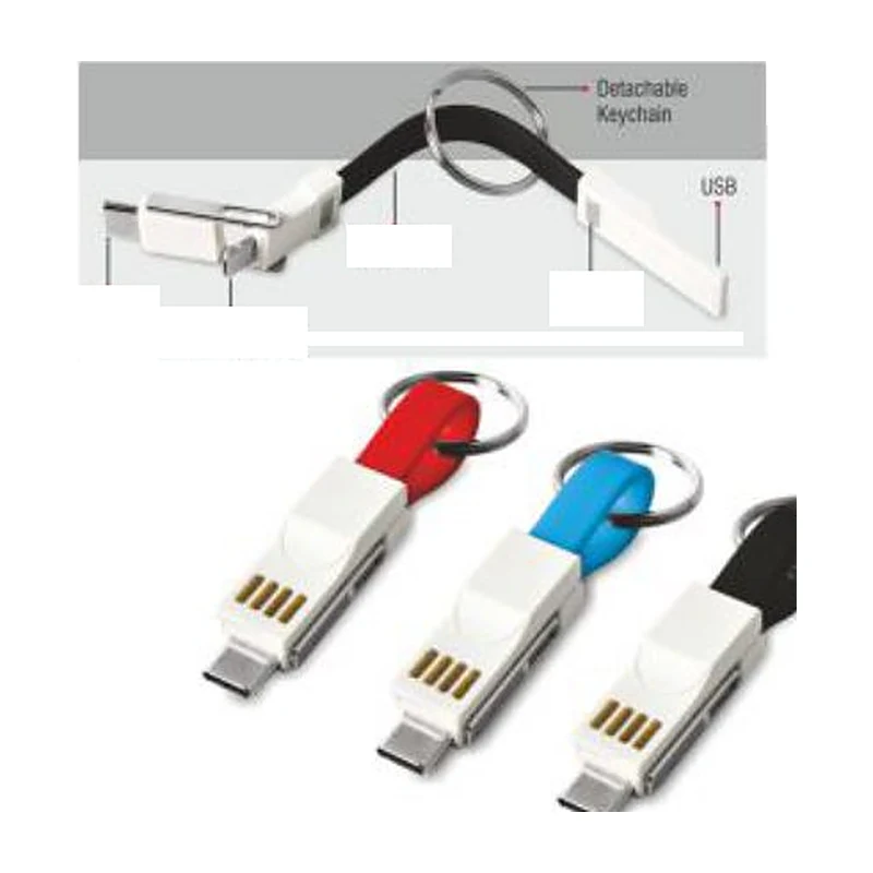 Magnetic Three-in-One Cable Keychain
