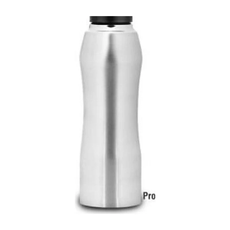 Curvy Steel Bottle, 1 L, Natural Steel