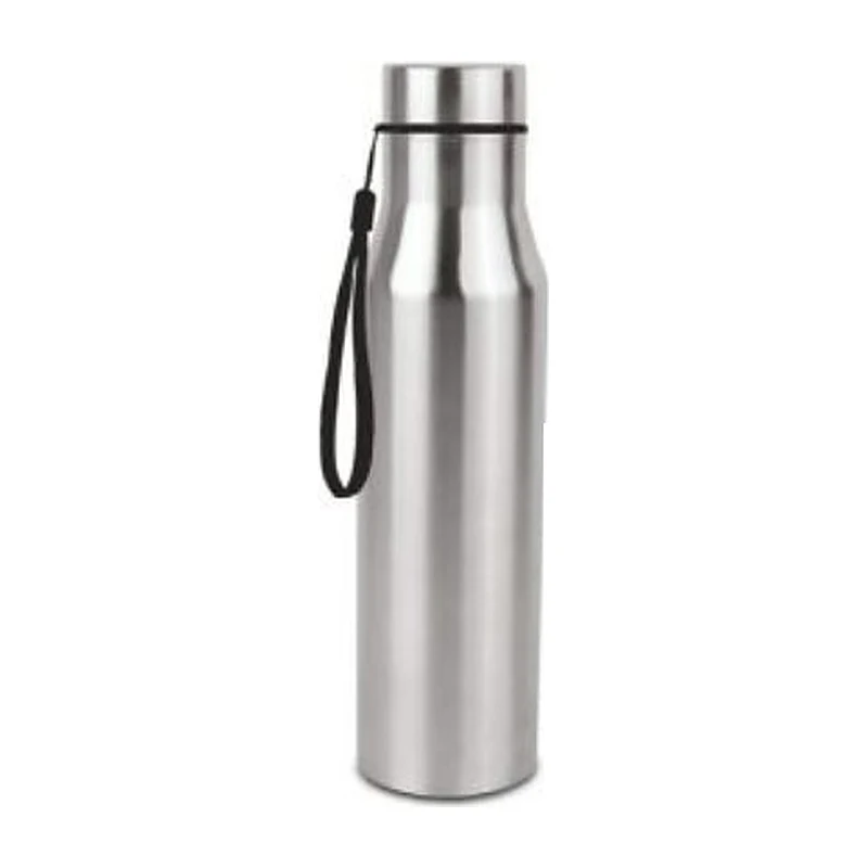 Tall Curve Steel Bottle, 900 ml, Natural Steel