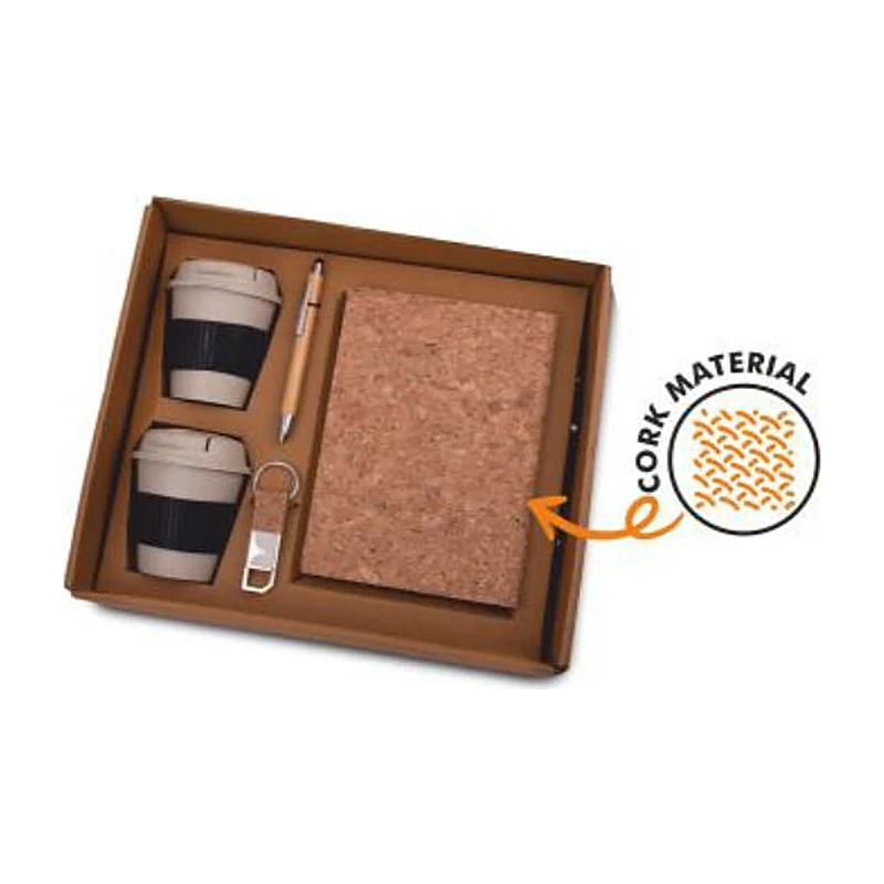 Eco Desk Set with Bamboo Mugs