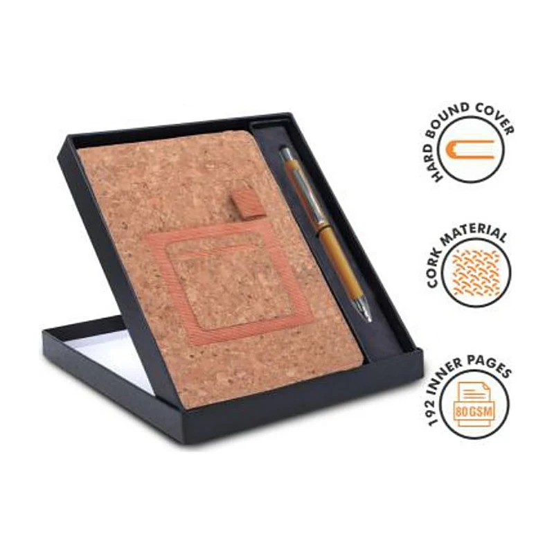 Cork Notebook & Eco Pen Set