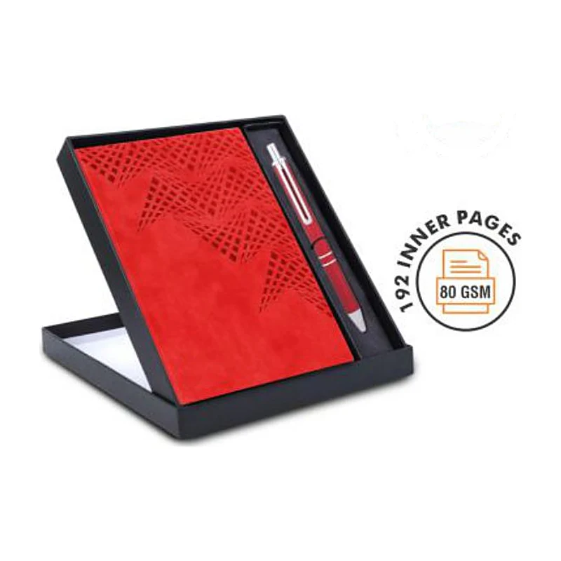 Origami Notebook & Pen Set, Red