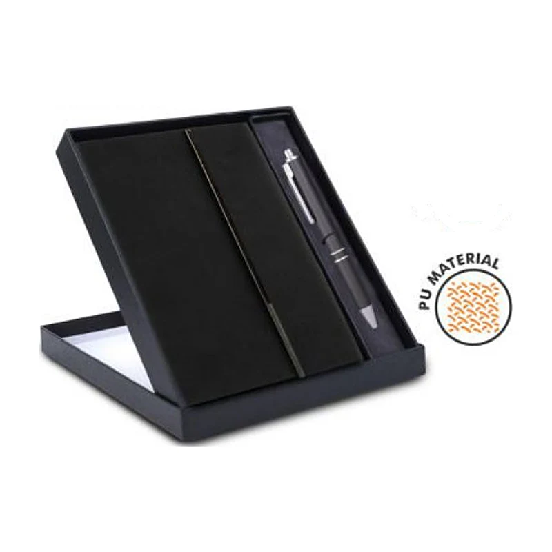 Tri-Fold Notebook & Pen Set, Dark