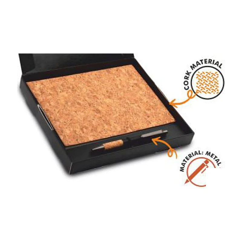 Bamboo Notebook & Velvet Pen Set