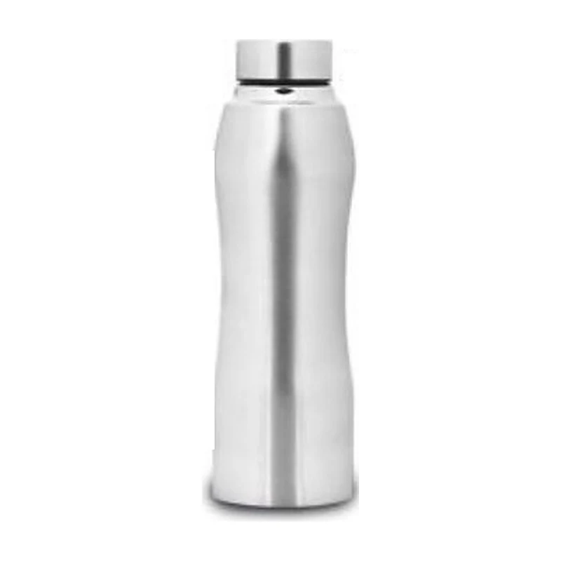 Curvy Steel Bottle, 750 ml, Natural Steel